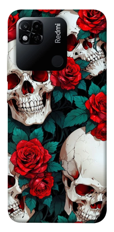 Чохол на Xiaomi Redmi 10A skull and rose фото 1 з 1