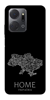 Чехол на Huawei Honor X7a Ukraine black map фото 1 из 1