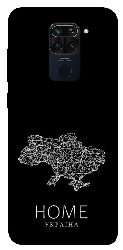 Чохол на Xiaomi Redmi Note 9 / Redmi 10X Ukraine black map фото 1 з 1