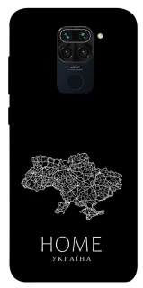 Чехол на Xiaomi Redmi Note 9 / Redmi 10X Ukraine black map фото 1 из 1