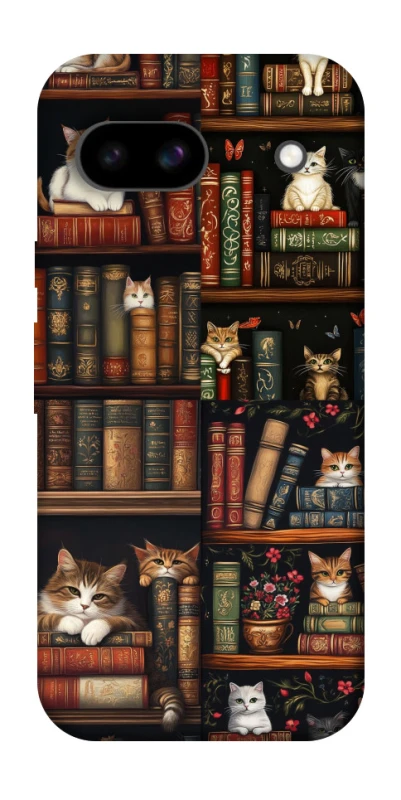 Чехол на Google Pixel 8a Cats & Books фото 1 из 1