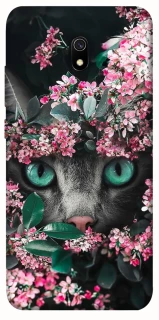 Чехол на Xiaomi Redmi 8a Кот в цветах фото 1 из 1