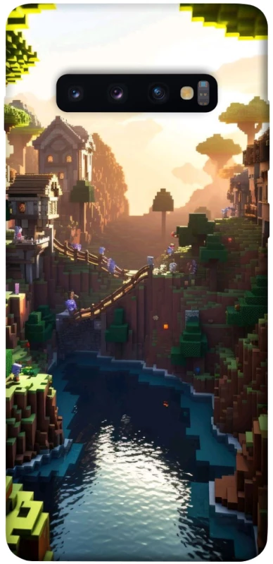Чохол на Samsung Galaxy S10+ Minecraft sunset фото 1 з 1