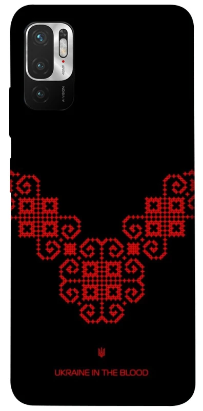 Чохол на Xiaomi Poco M3 Pro 4G / 5G Чорно-червона вишиванка фото 1 з 1