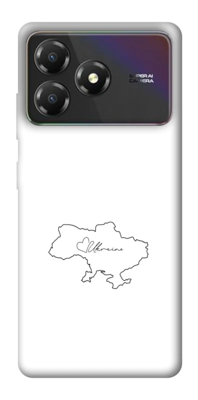 Чохол на ZTE Blade A36 Ukraine map фото 1 з 1