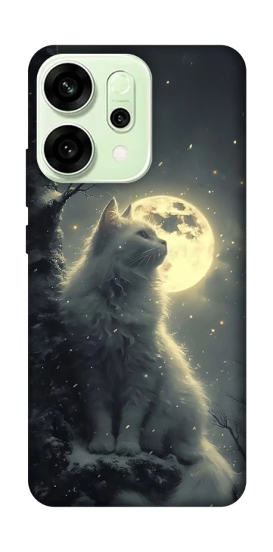 Чохол на Oppo Reno 14 Кіт під місяцем фото 1 з 1