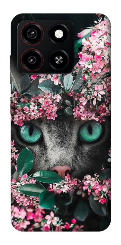 Чехол на ZTE Blade A35 4G Кот в цветах фото 1 из 1