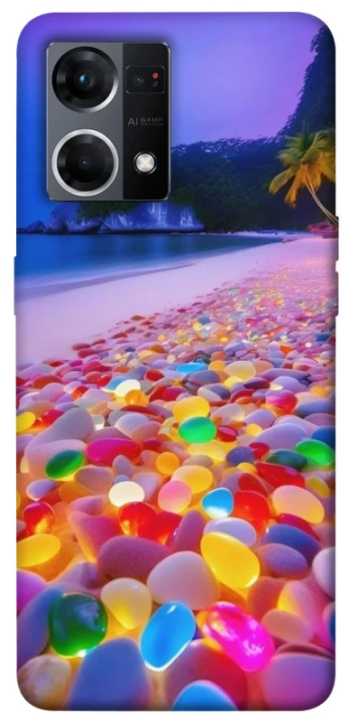 Чохол на Oppo Reno 7 4G Каміння світиться на березі фото 1 з 1