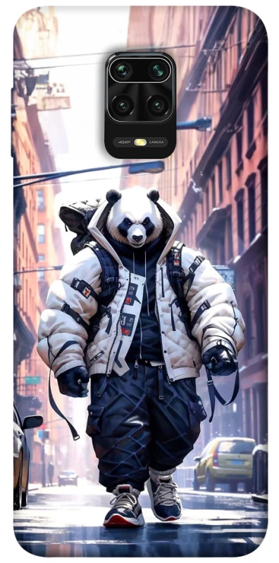 Чехол на Xiaomi Redmi Note 9s / Note 9 Pro / Note 9 Pro Max Панда курьер фото 1 из 1