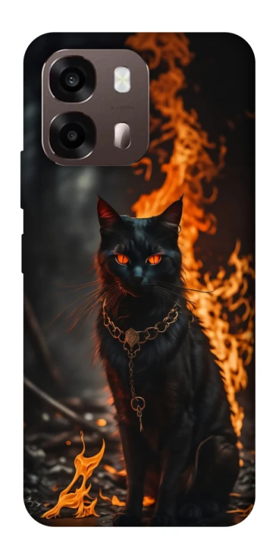 Чохол на Oppo A6 Вогняний кіт фото 1 з 2