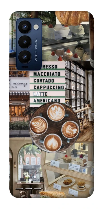 Чохол на TECNO Camon 18 Pro Coffee collage ver.5 фото 1 з 1