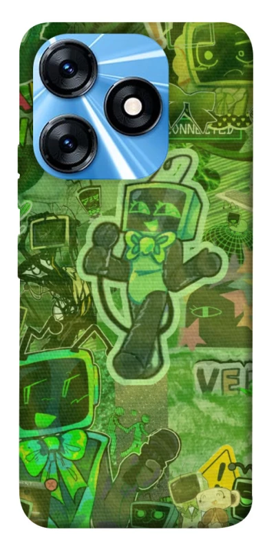 Чехол на TECNO Spark 10 Dandysworld tv green theme фото 1 из 1