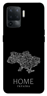 Чохол на Oppo Reno 5 Lite Ukraine black map фото 1 з 1
