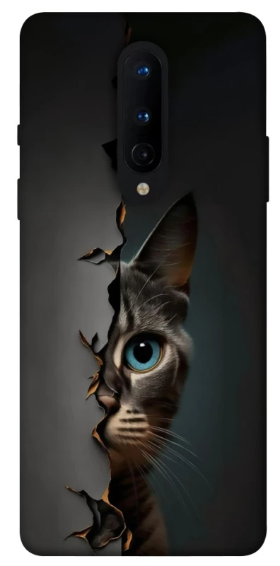 Чехол на OnePlus 8 Кот-подглядыватель v2 фото 1 из 1