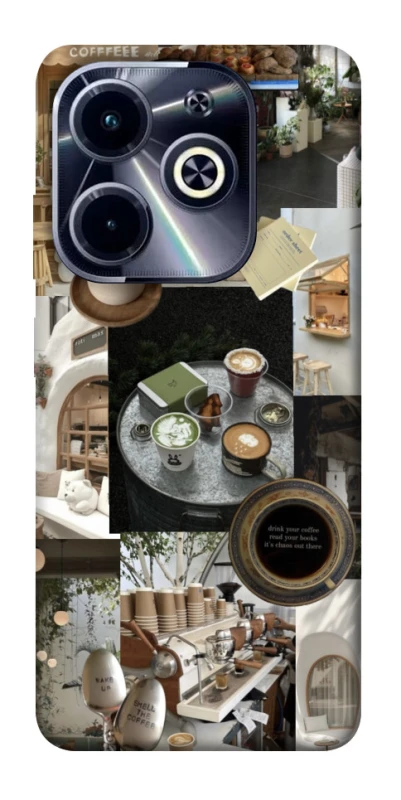Чохол на Infinix Hot 40i Coffee collage ver.4 фото 1 з 1