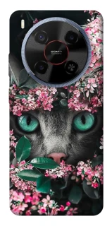 Чохол на ZTE Blade V70 Max Кіт в квітах фото 1 з 1