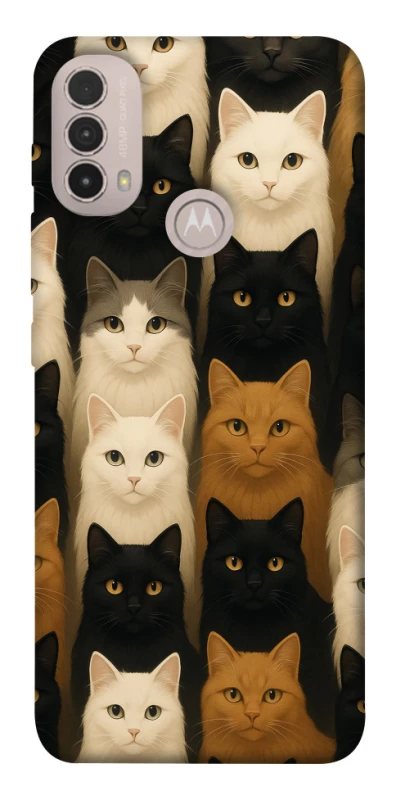 Чохол на Motorola Moto E40 Colorful Cat Collage фото 1 з 1