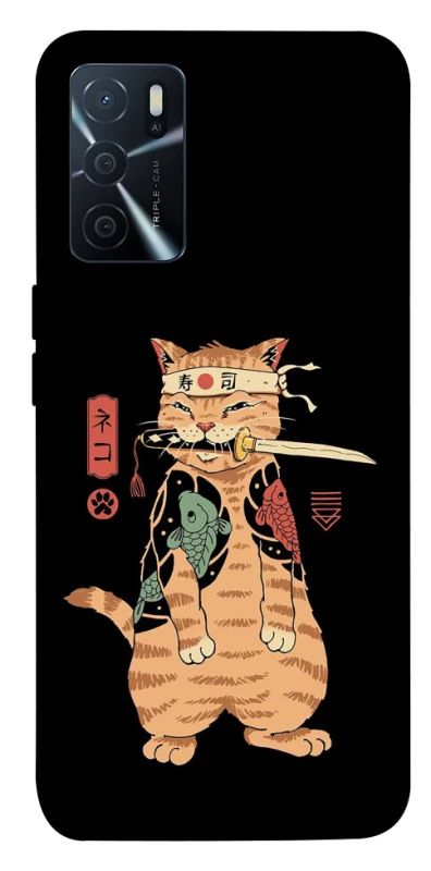 Чехол на Oppo A16s / A16 Кот-самурай фото 1 из 1