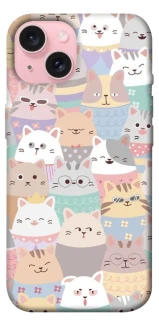 Чохол на Apple iPhone 15 (6.1") Funny Kittens ver.2 фото 1 з 1