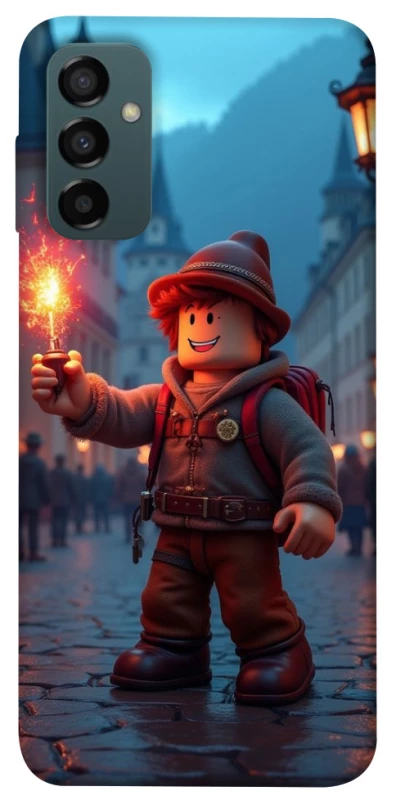 Чехол на Samsung Galaxy M14 5G Roblox Fire Logo Blue Flames фото 1 из 1