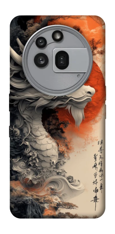 Чехол на Nothing Phone (3a) Pro white dragon фото 1 из 1