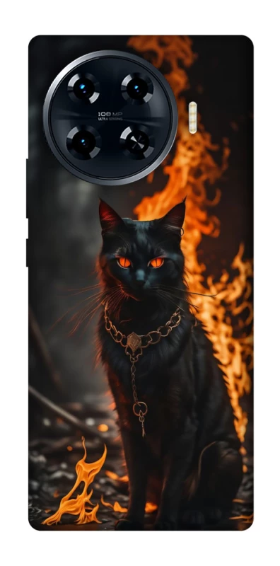 Чохол на TECNO Spark 20 Pro+ Вогняний кіт фото 1 з 1