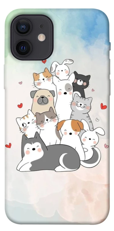 Чохол на Apple iPhone 12 (6.1") Funny Pets ver.2 фото 1 з 1