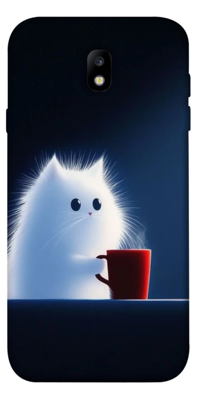 Чохол на Samsung J730 Galaxy J7 (2017) Чохол кіт з кавою фото 1 з 1