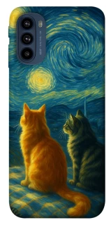 Чехол на Motorola Moto G41 Cats under the stars фото 1 из 1