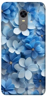 Чехол на Xiaomi Redmi 5 Plus / Redmi Note 5 (Single Camera) Синие цветы фото 1 из 1