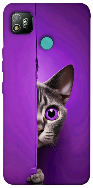 Чохол на TECNO POP 4 Кіт-підглядач фото 1 з 1