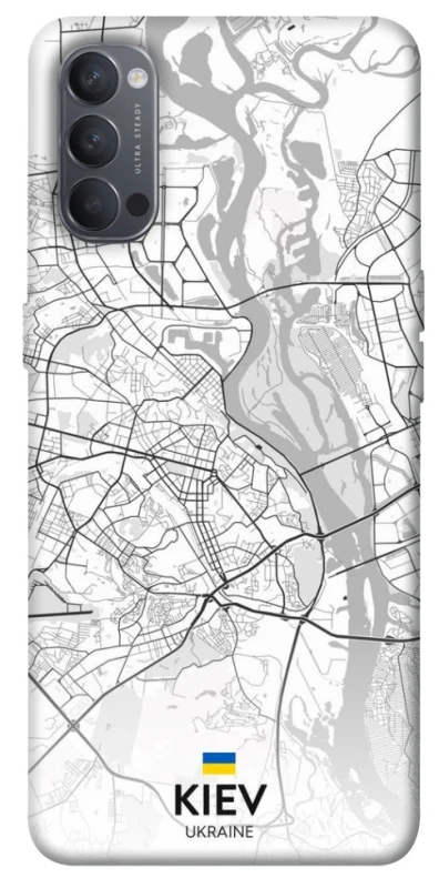 Чохол на Oppo Reno 4 Kiev white map фото 1 з 1
