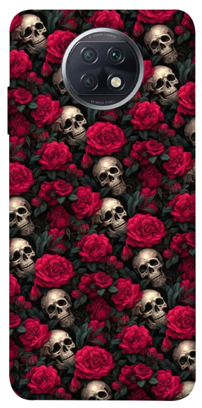 Чехол на Xiaomi Redmi Note 9 5G / Note 9T Черепа и розы фото 1 из 1
