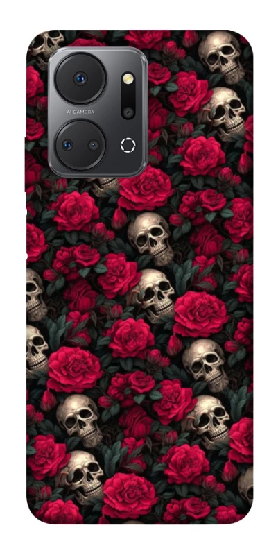 Чехол на Huawei Honor X7a Черепа и розы фото 1 из 1