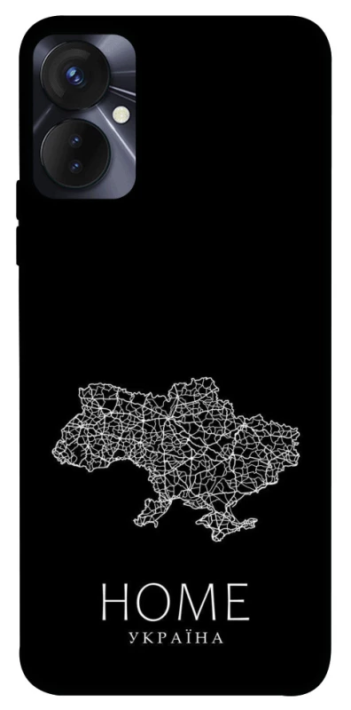 Чехол на TECNO Spark 9 Pro (KH7n) Ukraine black map фото 1 из 1