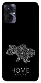 Чехол на TECNO Spark 9 Pro (KH7n) Ukraine black map фото 1 из 1