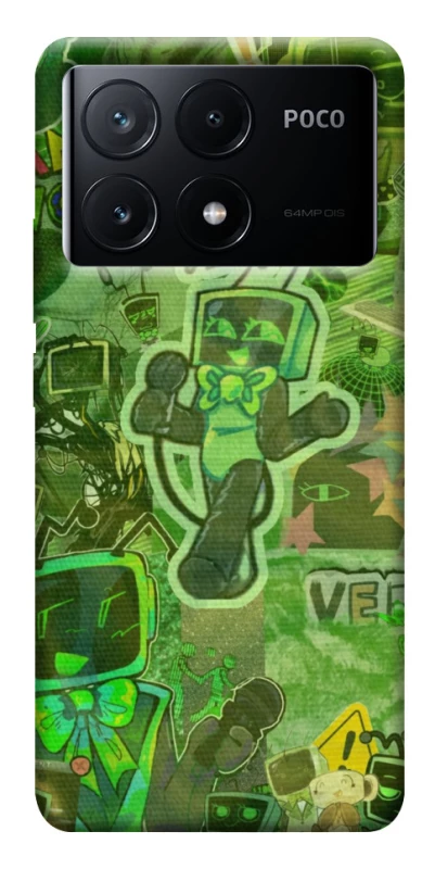 Чехол на Xiaomi Poco X6 Dandysworld tv green theme фото 1 из 1