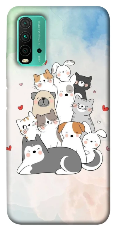 Чохол на Xiaomi Redmi Note 9 4G / Redmi 9 Power Funny Pets ver.2 фото 1 з 1