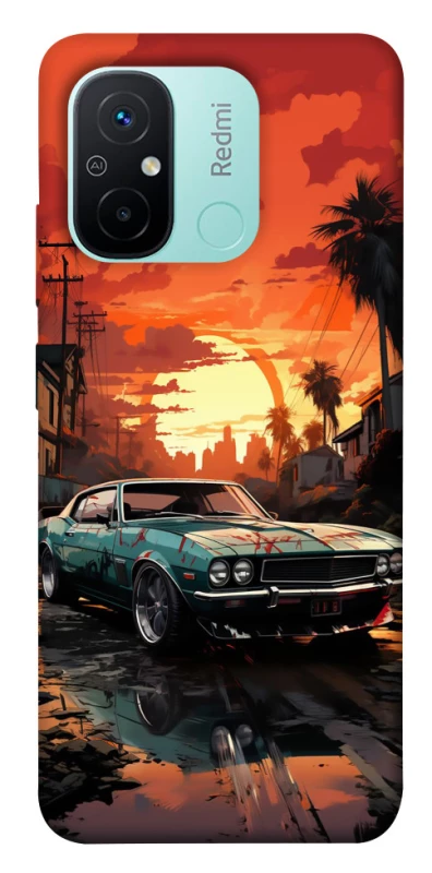 Чохол на Xiaomi Redmi 12C / Poco C55 Car at sunset фото 1 з 1