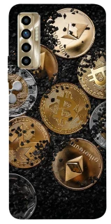 Чехол на TECNO Camon 17P Many coins v2 фото 1 из 1