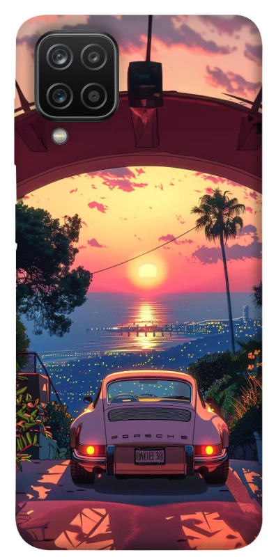 Чохол на Samsung Galaxy A12 Porsche at sunset фото 1 з 1