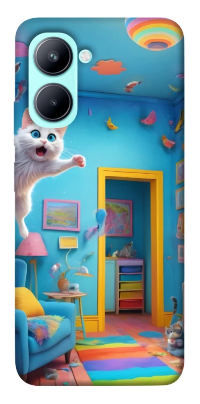 Чехол на Realme C33 crazy cat фото 1 из 1