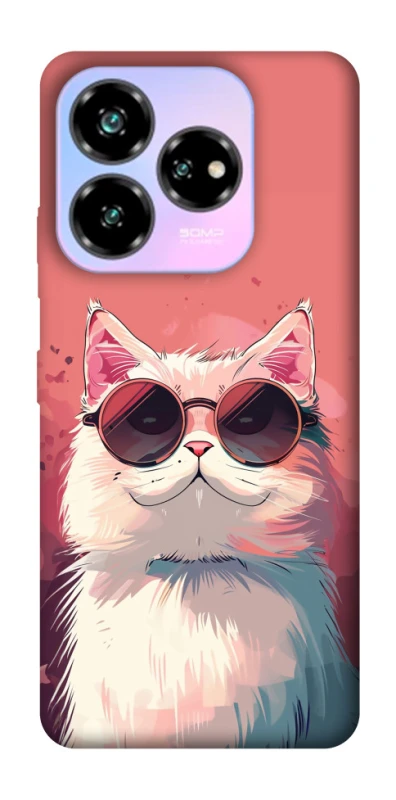 Чохол на ZTE Nubia V60 Сat with glasses фото 1 з 1