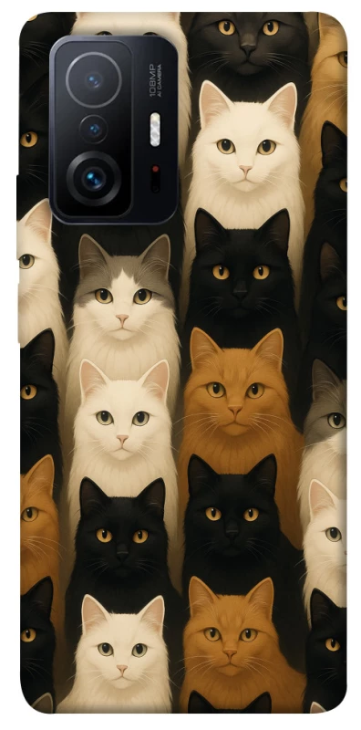 Чохол на Xiaomi 11T / 11T Pro Colorful Cat Collage фото 1 Чохол на Xiaomi 11T / 11T Pro Colorful Cat Collage фото 1 з 1