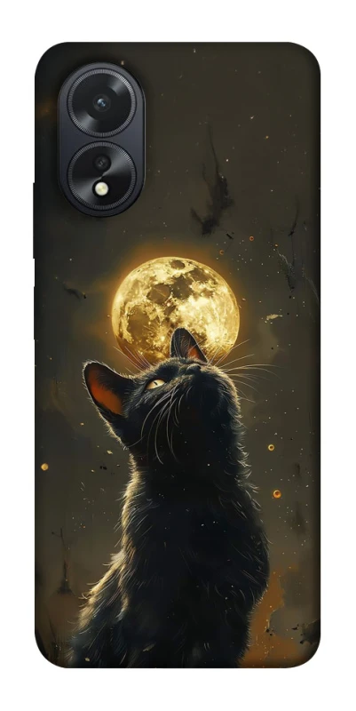 Чехол на Oppo A18 Кот под луной v2 фото 1 из 1