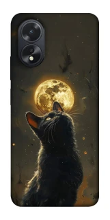 Чохол на Oppo A18 Кіт під місяцем v2 фото 1 з 1