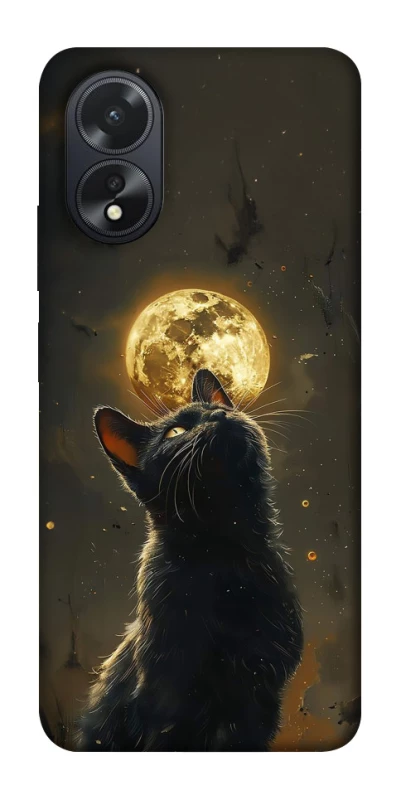 Чохол на Oppo A38 Кіт під місяцем v2 фото 1 з 1