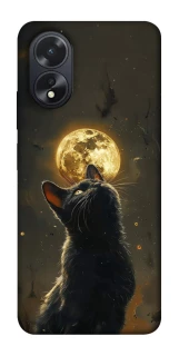 Чохол на Oppo A38 Кіт під місяцем v2 фото 1 з 1