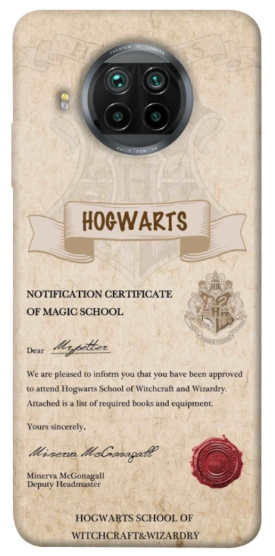Чехол на Xiaomi Mi 10T Lite / Redmi Note 9 Pro 5G The Hogwarts acceptance letter фото 1 из 1