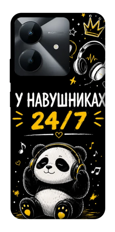Чехол на Realme Note 60x У навушниках 24/7 фото 1 из 1